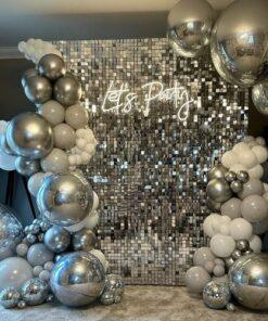 Alternative view of Celebrate Milestones -Let's Celebrate's Classy Silver Sequin Decor