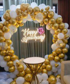 Alternative view of Stylish White & Gold Anniversary Decor