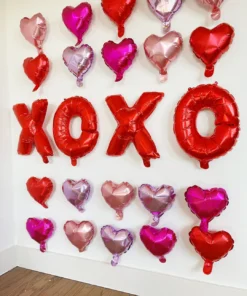 Alternative view of XO Balloon Backdrop Anniversary theme