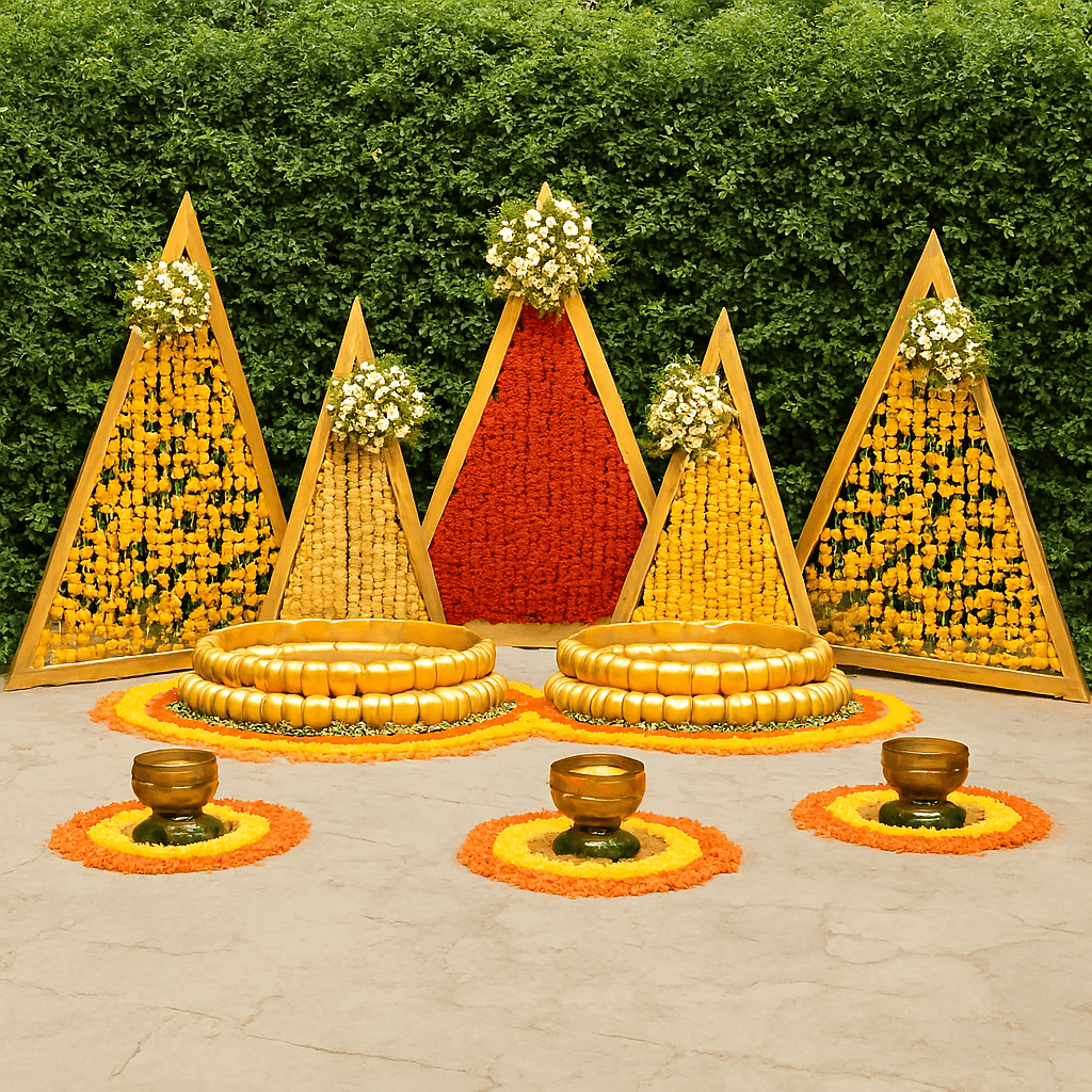 Embrace Tradition - Our Golden Triangle Haldi Decor