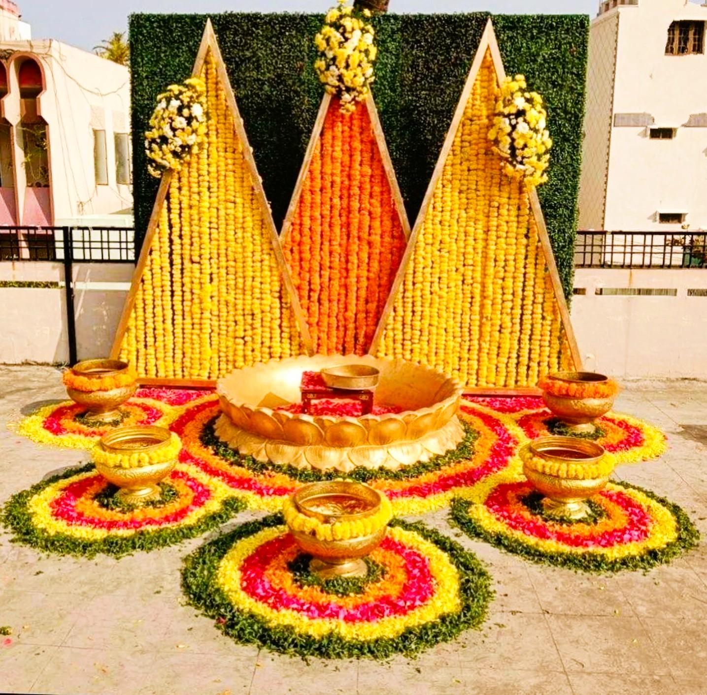 Embrace Tradition - Our Golden Triangle Haldi Decor - Image 4