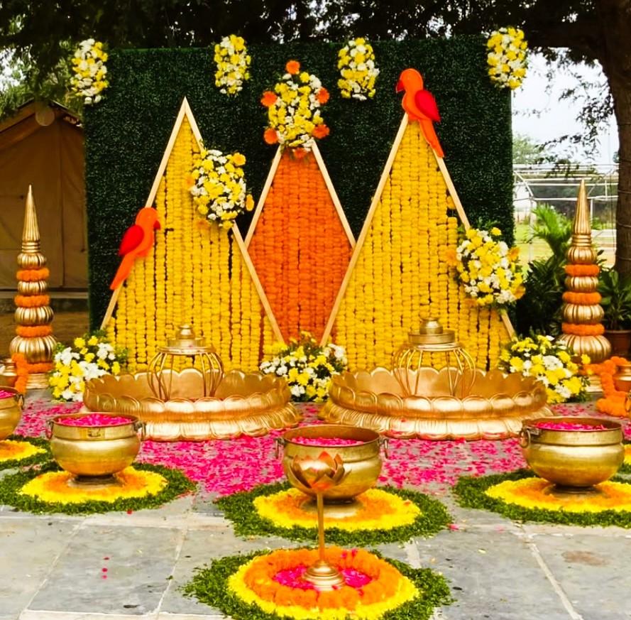 Embrace Tradition - Our Golden Triangle Haldi Decor - Image 3