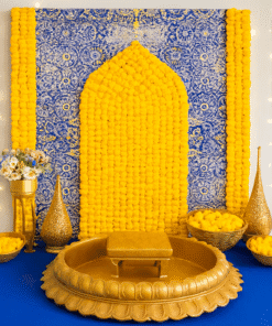 Mediterranean Theme Haldi Ceremony Decor