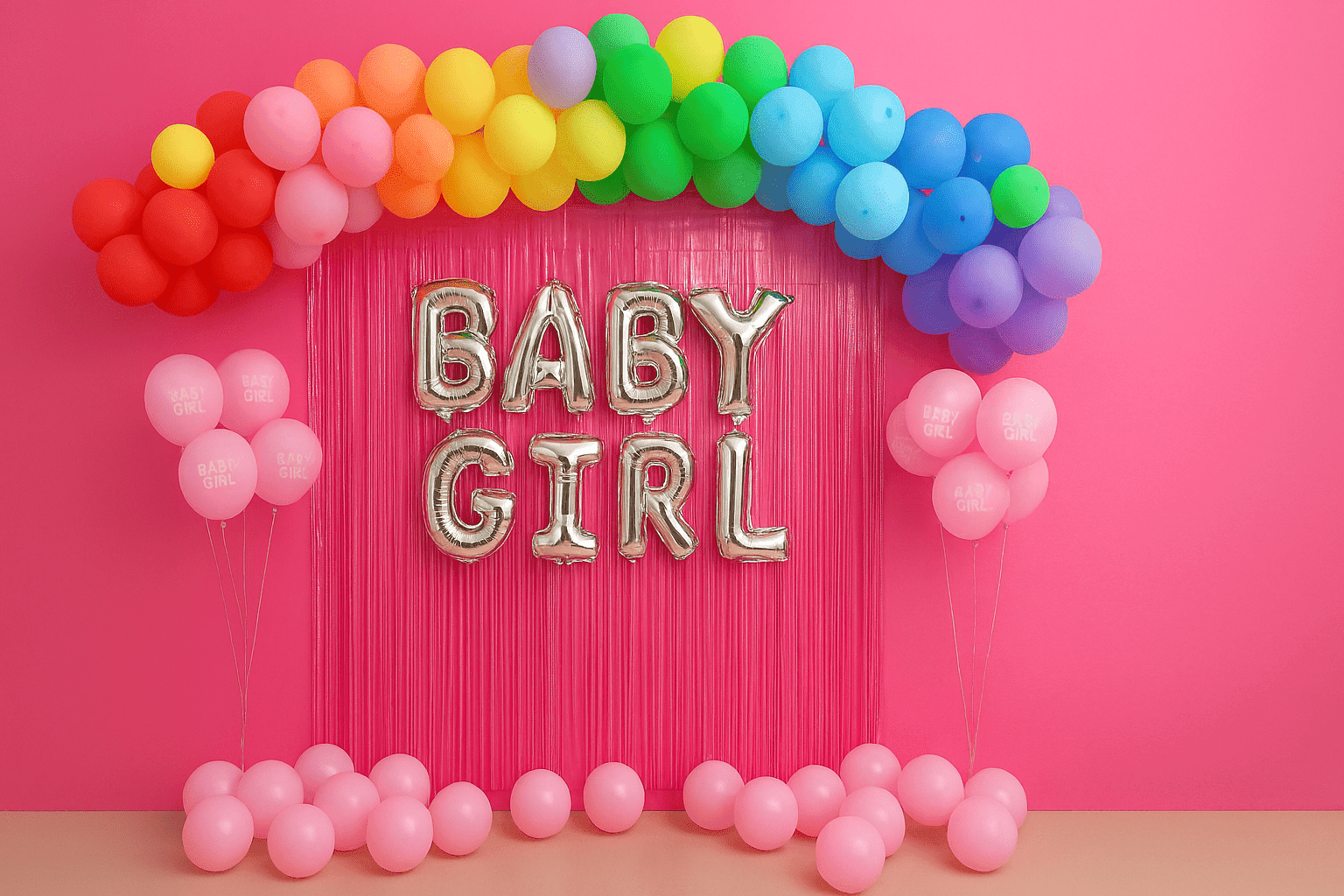 Radiant Welcome Baby Girl Decor