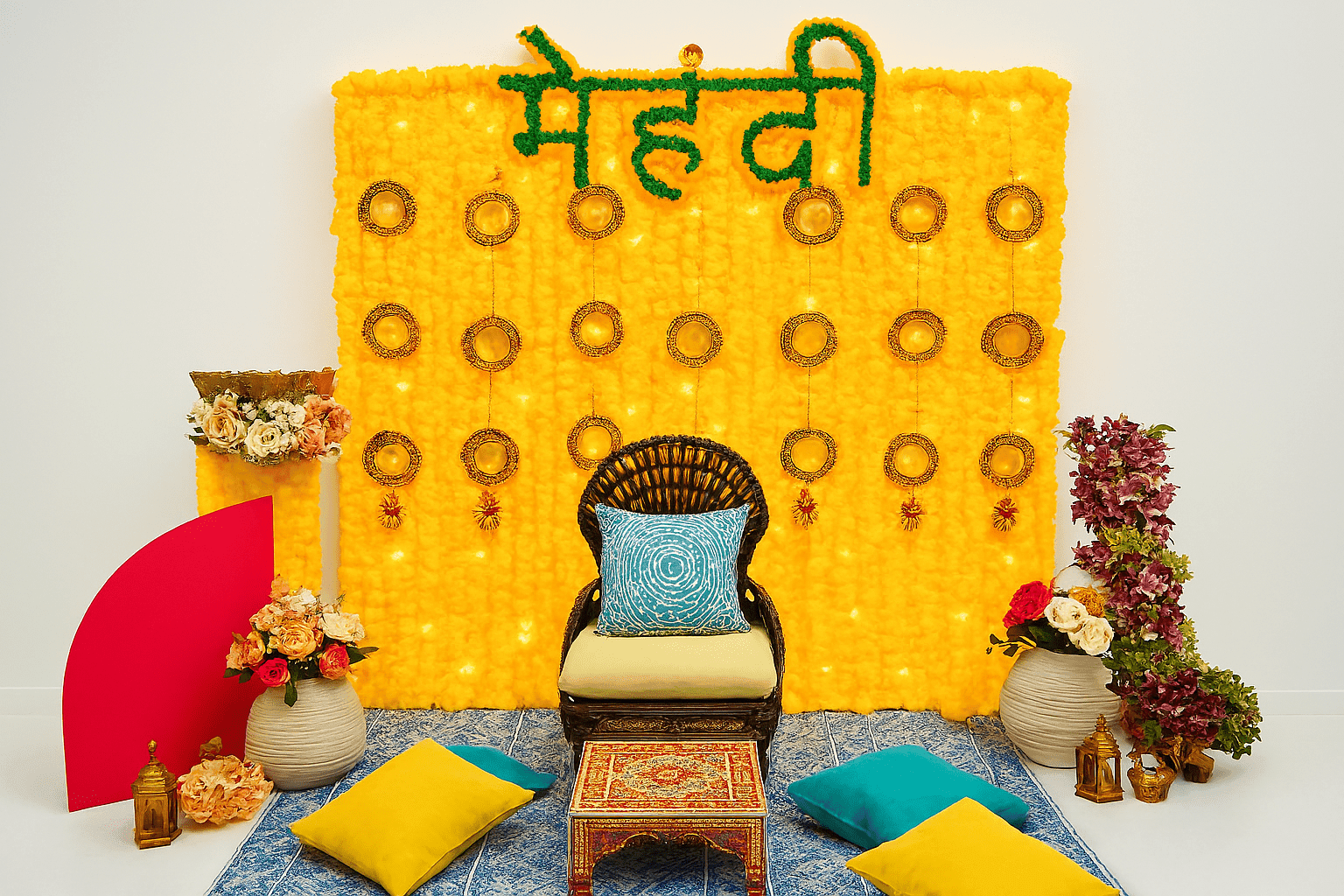 Celebrate in Gold & Yellow: The Perfect Mehndi & Haldi Decor