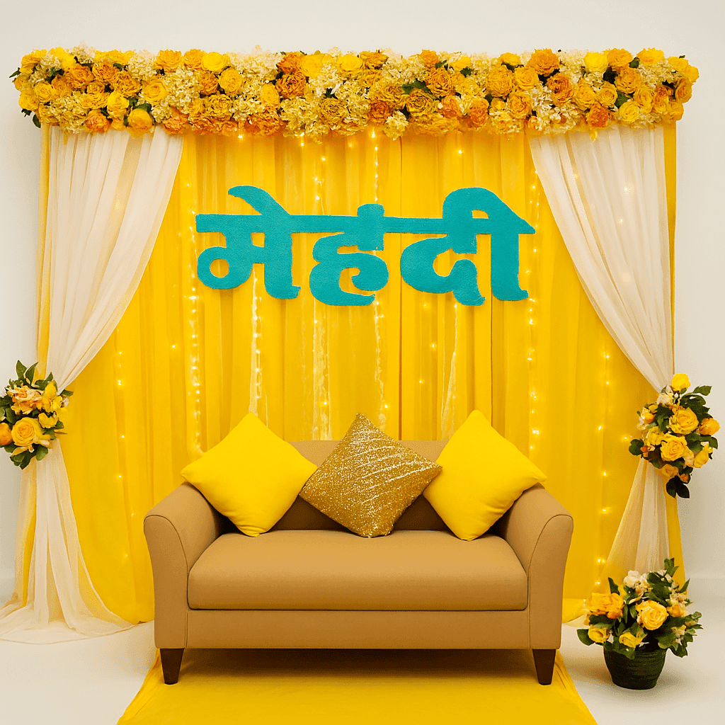 Celebrate in Gold & Yellow: The Perfect Mehndi & Haldi Decor - Image 3