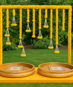 Celebrate with Nature's Elegance: Fresh Flower Haldi Decor