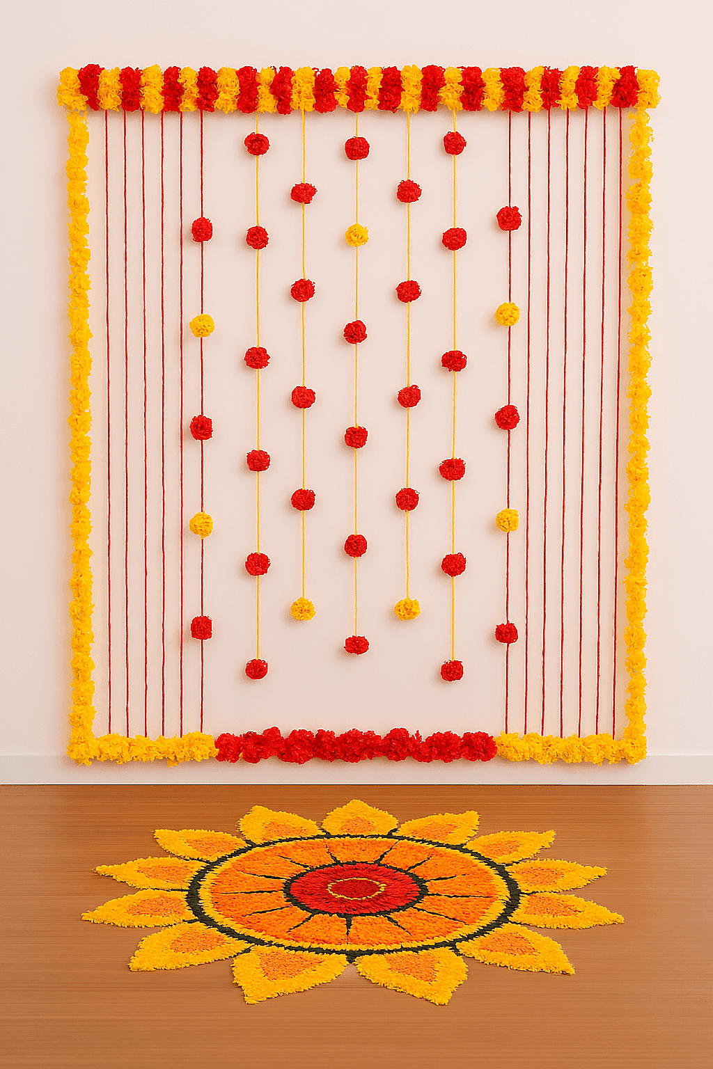 Diwali Decor: The Yellow Backdrop theme - Image 3