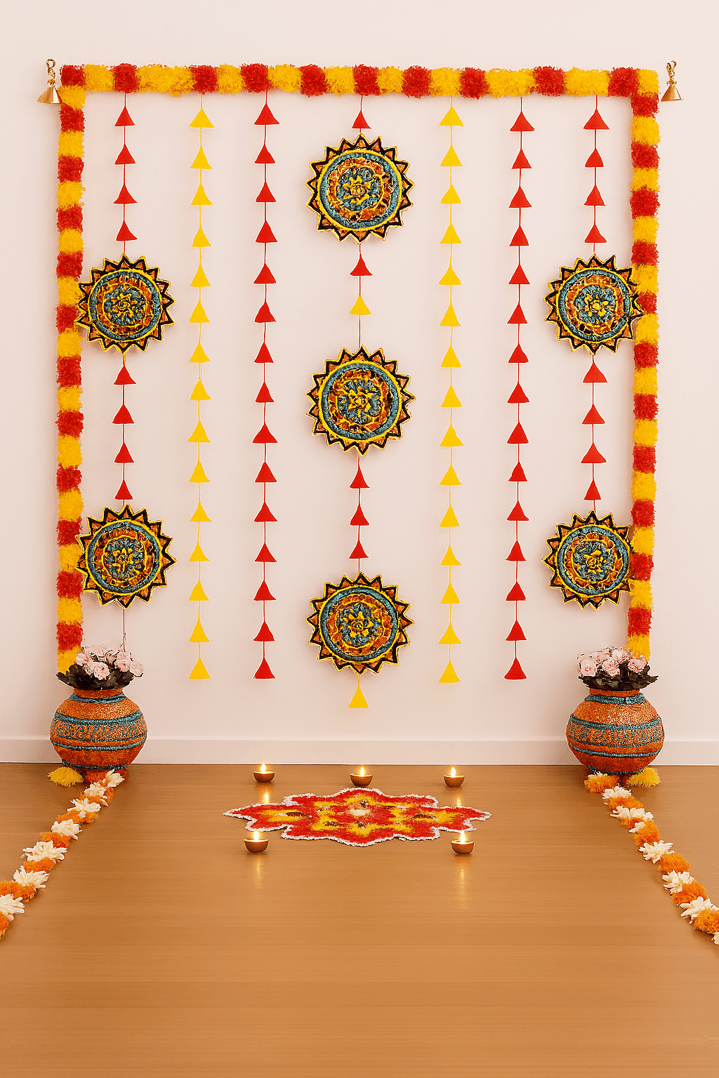 Diwali Decor: The Yellow Backdrop theme - Image 4