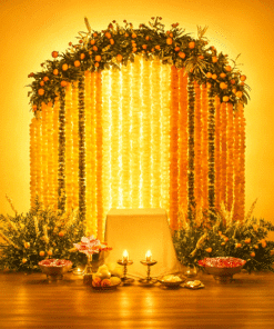 Diwali Decor: Vibrant Floral Backdrops