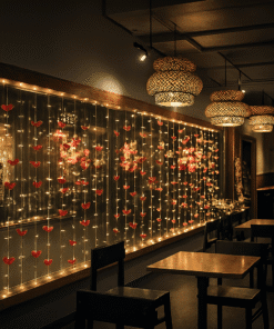 Elegant & Luminous: Glass Wall Diwali Decor
