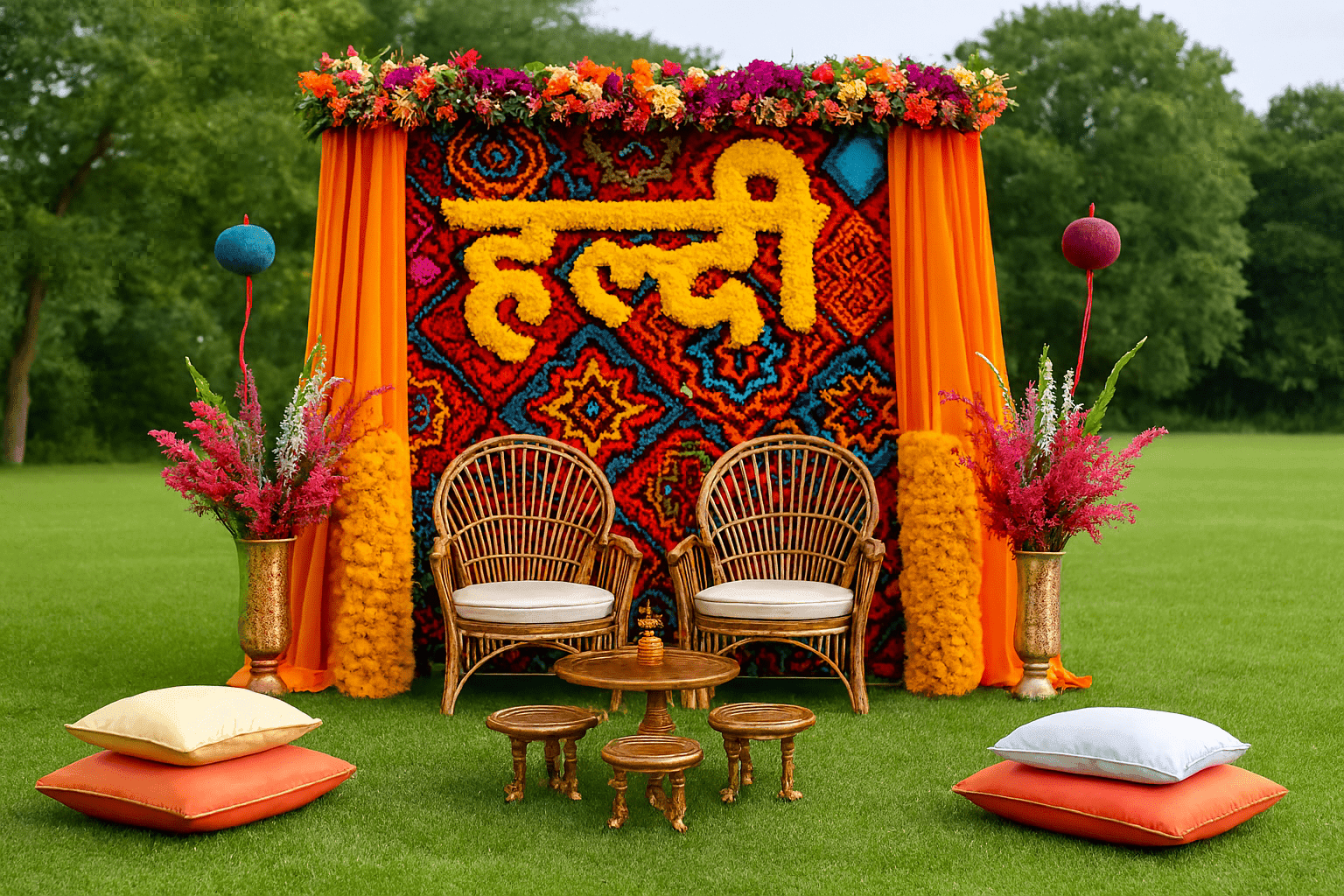 Haldi Ceremony - Mandala & Flower Decor