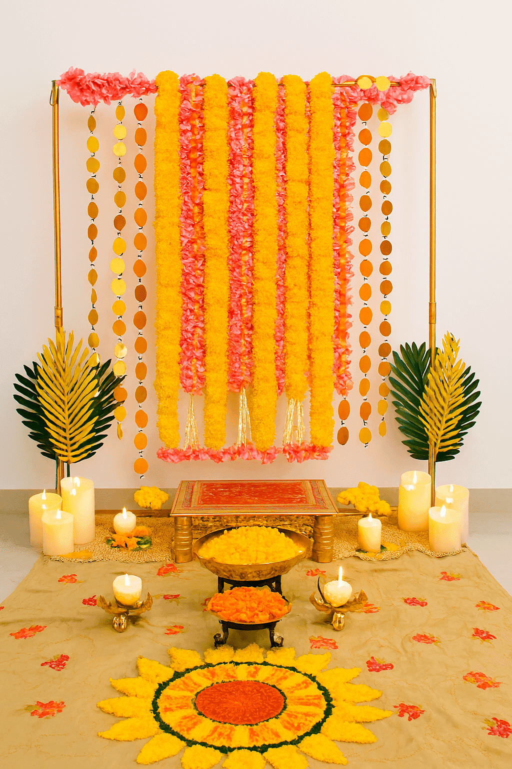 Regal DIY Puja Backdrop