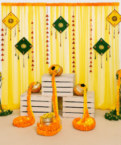 Vibrant & Joyful: Kite & Garland Haldi Decor