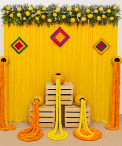 Alternative view of Vibrant & Joyful: Kite & Garland Haldi Decor