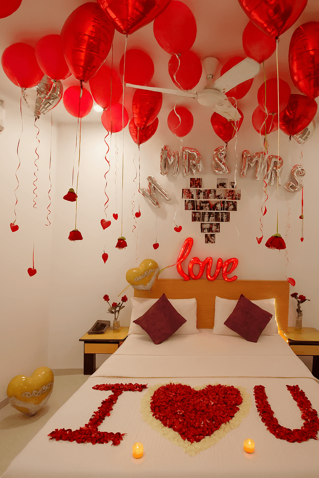 Unforgettable Romance: He & She First Night Décor