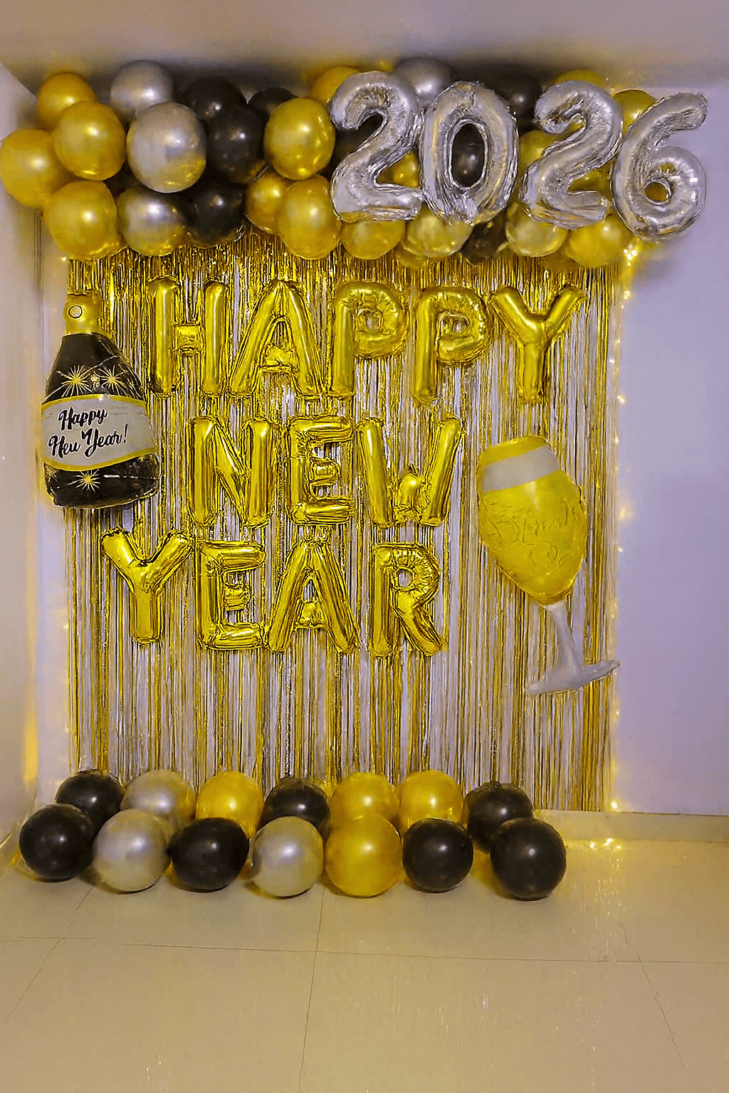 Golden and Silver Elegance - New Year 2026 Party Decor