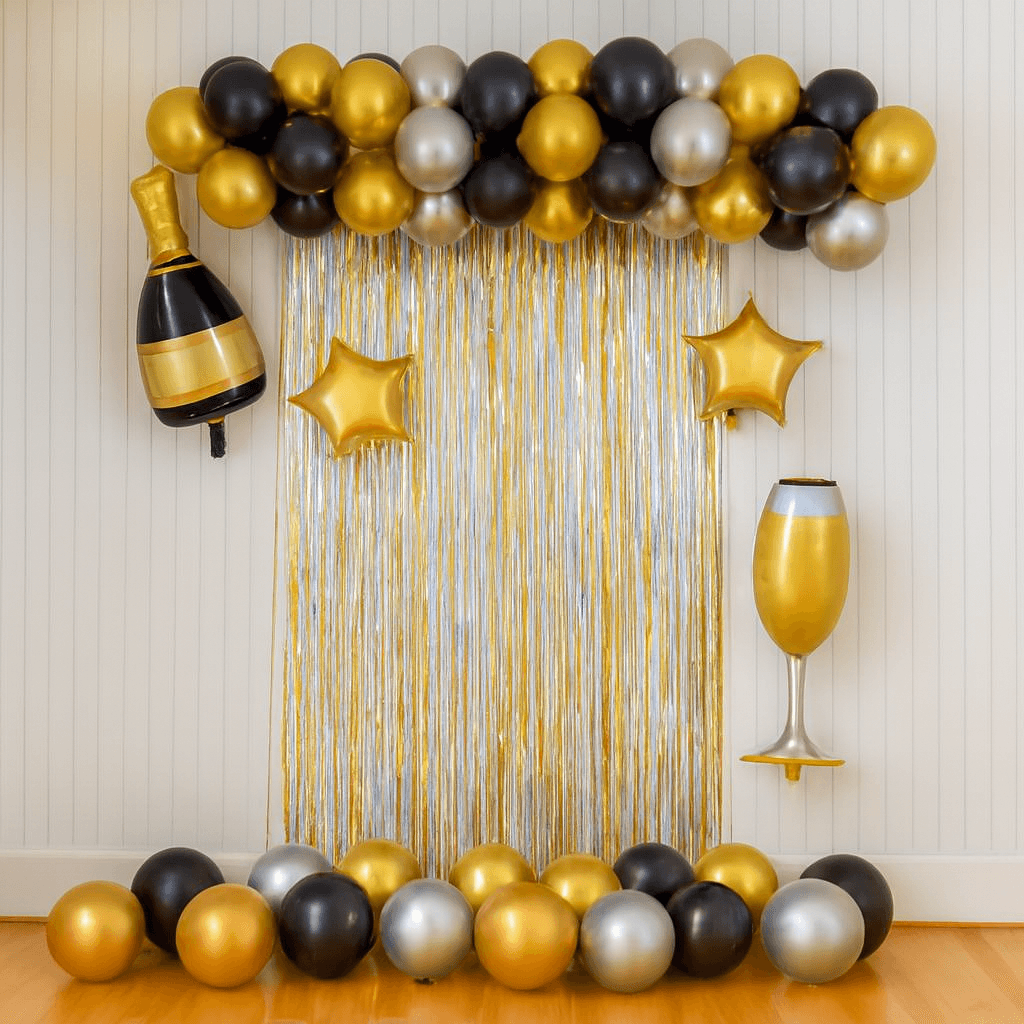 Golden and Silver Elegance: The Ultimate New Year 2026 Party Decor - Image 3