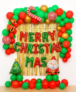 Festive Balloon & Frill Christmas Eve Party Decor