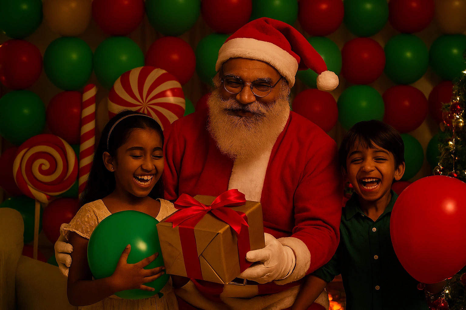 Festive Balloon & Frill Christmas Eve Party Decor - Image 4