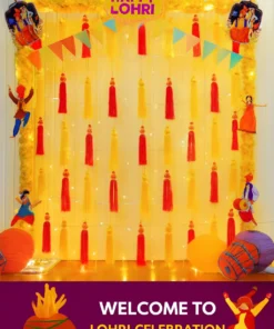 A Spectacular Tassel Backdrop for Your Lohri Harvest Celebration