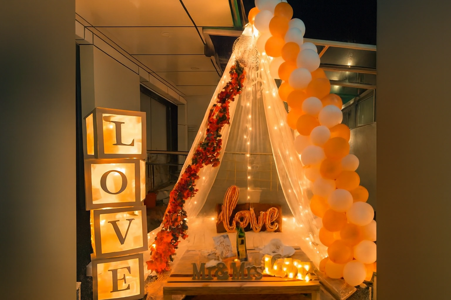 Elegant boho celebration decoration by Lets Celebrate