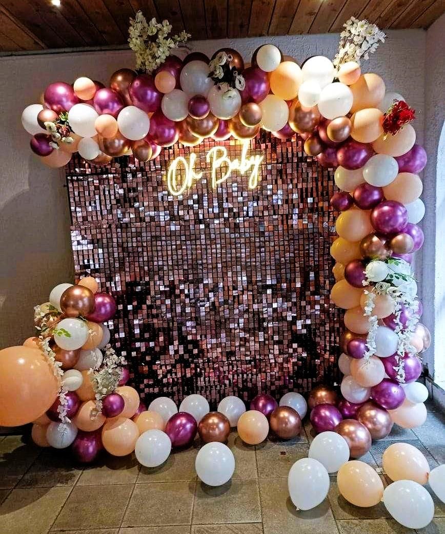 Premium sequin baby shower decoration by Lets Celebrate