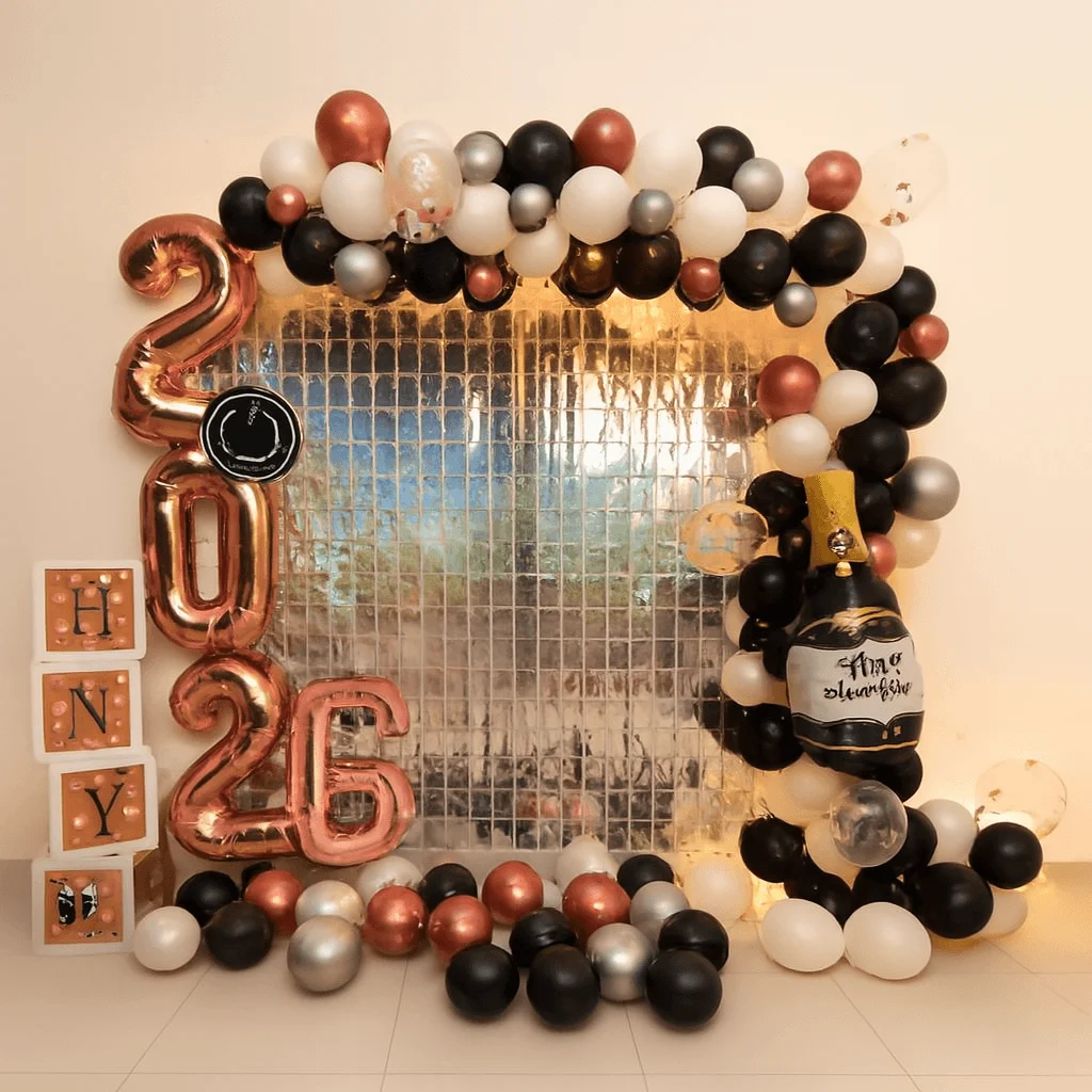 Premium black New Year party decoration