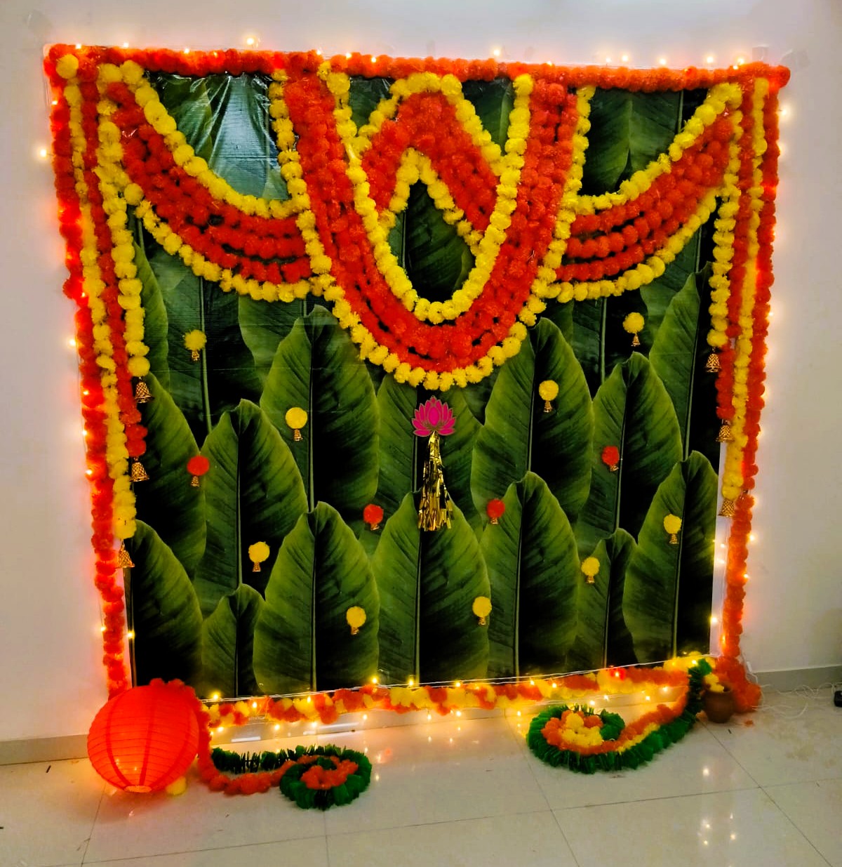 Haldi and Mehndi decoration setup by Lets Celebrate