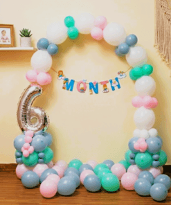 6-Month Pastel Milestone Half Birthday Decoration