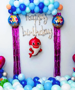 Baby Shark Pastel Ocean Birthday Decoration