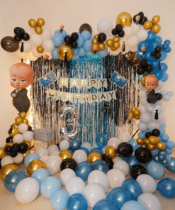 Boss Baby Blue & Gold Birthday Decoration