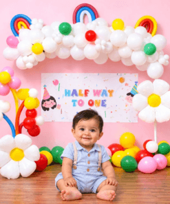 Carnival Half Birthday Balloon Decoration