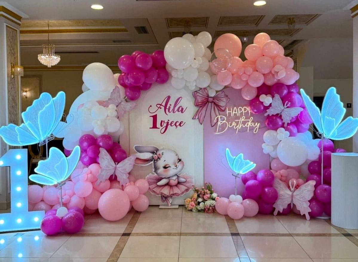 Cherry Blush Romantic Balloon Decoration - Image 2