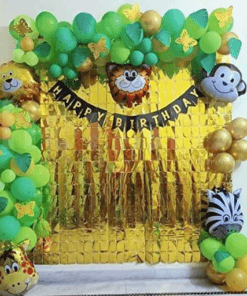 Golden Jungle Safari Birthday Decoration