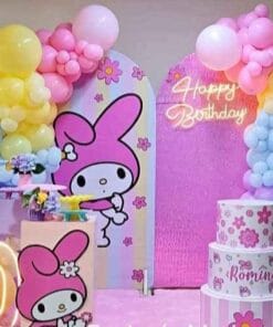 Hello Kitty Rainbow Pastel Birthday Decoration - Image 4