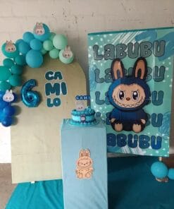 Labubu Blue Starry Birthday Decoration - Image 2