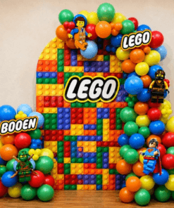 Lego Colour Burst Wall Birthday Decoration