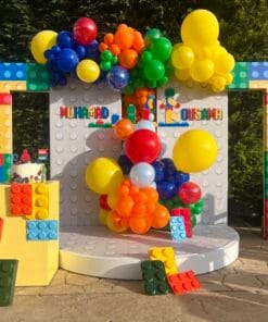Lego Colour Burst Wall Birthday Decoration - Image 2