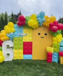Lego Colour Burst Wall Birthday Decoration - Image 3