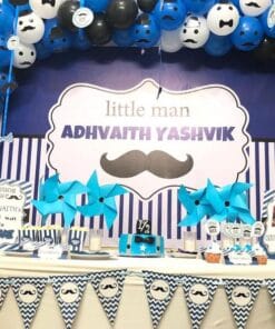 Little Man Blue & White Grand Birthday Decoration - Image 2