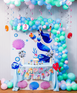 Mermaid Lagoon Pastel Theme Birthday Decoration