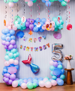 Mermaid Pastel Splash Birthday Decoration