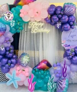 Mermaid Ring Backdrop Birthday Decoration - Image 3