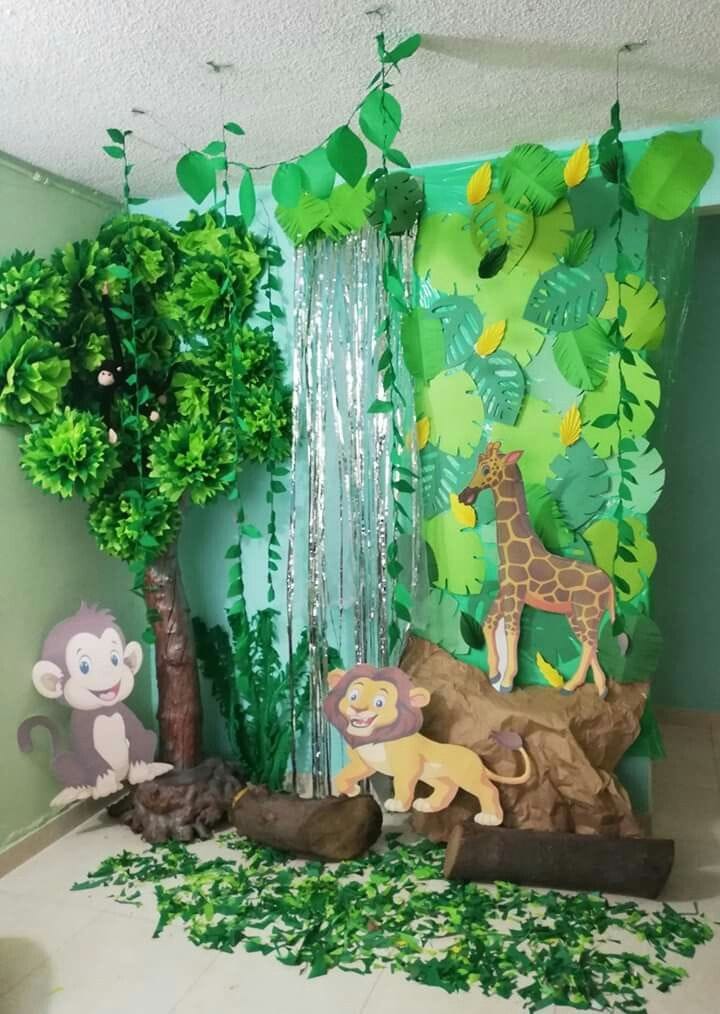 Neon Jungle Safari Birthday Decoration - Image 2