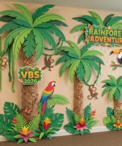 Neon Jungle Safari Birthday Decoration - Image 4