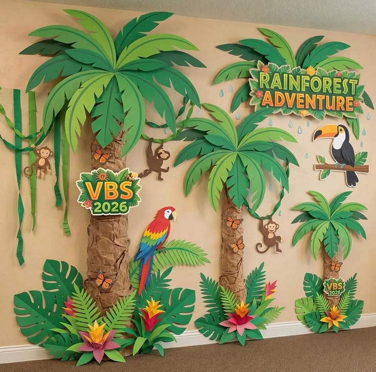 Neon Jungle Safari Birthday Decoration - Image 4