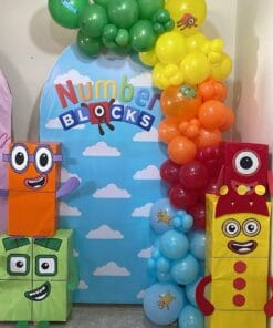 Number Blocks Rainbow Learning Birthday Decoration - Image 3