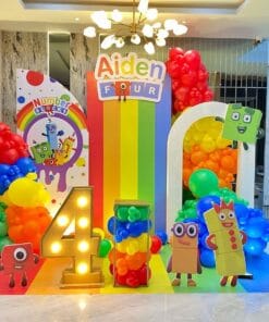 Number Blocks Rainbow Learning Birthday Decoration - Image 4