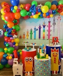 Number Blocks Rainbow Learning Birthday Decoration - Image 2